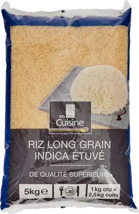 Riz longgrain indica étuvé