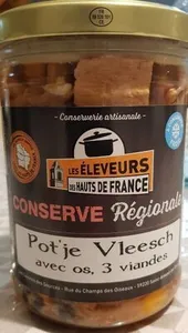 Pot'je vleesch avec vos, 3 viandes