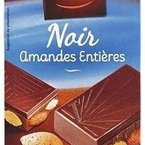 Chocolat noir amandes entières