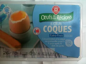 Oeufs gros coques extra frais x6