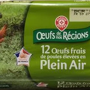 Oeufs frais plein air Oméga3 x 12