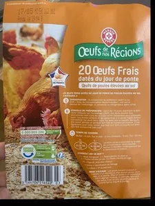 Oeufs frais élevés au sol