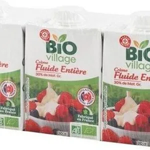 Crème fluide entière UHT bio
