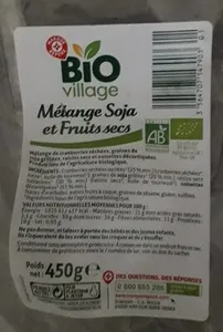Melange soja fruits secs bio