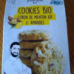 Cookies bio, citron de Menton IGP et amandes