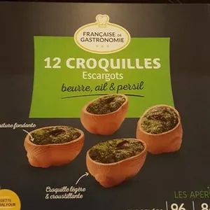 12 croquilles escargots beurre ail persil