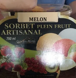 Sorbet artisanal plein fruit Melon