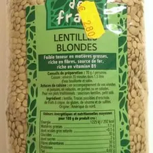 Lentilles blondes