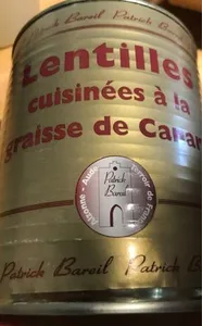 Lentilles cuisinees
