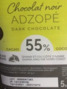 Chocolat noir 55% weiss