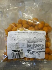 Cacahuetes enrobees aromatisées herbes et epices