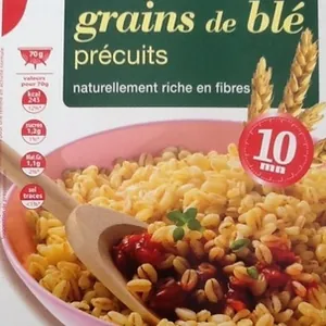 grains de blé précuits