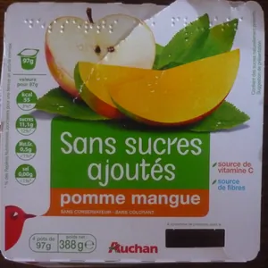 Compotes pomme mangue sans sucres ajoutés