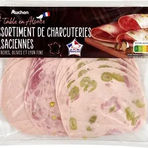 Assortiment de Charcuteries AlsaciennesPistaches, Olives et Lyon fine