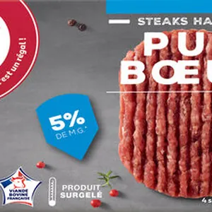 Steaks hachés pur boeuf 5% matières grasses
