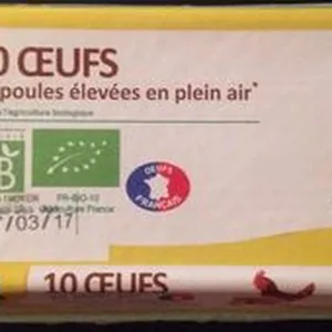 10 œufs de Poules Élevées en Plein Air