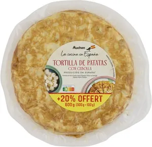 TORTILLA DE PATATAS CON CEBOLLA, producido en España