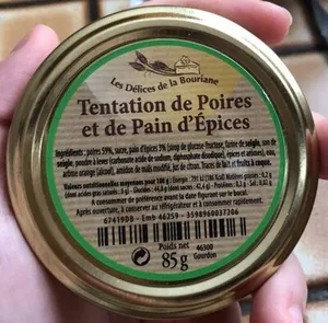 Tentation de poires et de pain d'epices