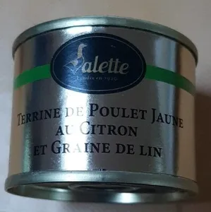 Terrine de poulet jaune au citron et grainé de lin