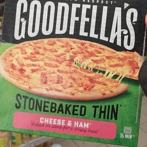 Cheese and ham pizza