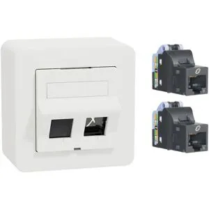 Schneider Electric Exxact Modularuttag Vinklad, Snäppfastsättning, Dator & Surf