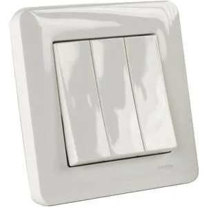 Schneider Electric Exxact Strömbrytare Infälld, Vit 3x1-Pol, Strömbrytare & Vägguttag