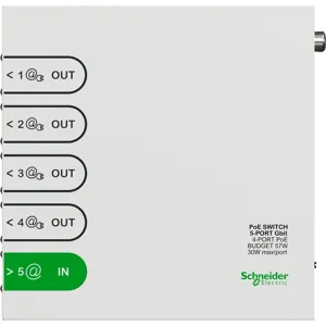 Schneider Electric R9h5swp57 Switch 4-Portars Poe+, Resi9, Dator & Surf