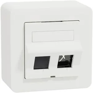 Schneider Electric Exxact Modularuttag Vinklad, Snäppfastsättning, Dator & Surf