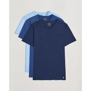 Polo Ralph Lauren 3-Pack Crew Neck T-Shirt Navy/Light Navy/Elite Blue