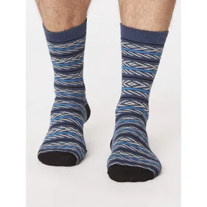 Bambustrumpor Mönstrad Blå