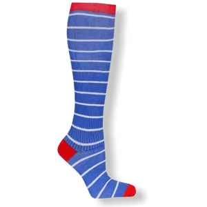 Stödstrumpor Randig Blå