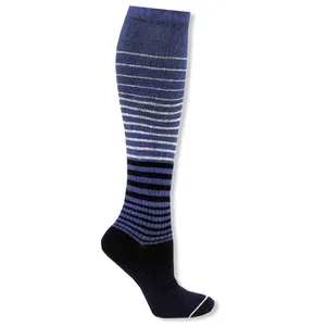 Stödstrumpor Randig Jeansblå