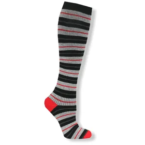 Stödstrumpor Randig Grå
