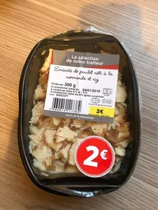 Emincés de poulet rôti à la normande et riz