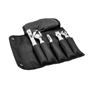 Fodral med 5 Köksredskap - Rostfritt Stål