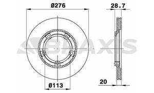 Bromsskiva BRAXIS AD0007