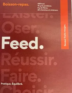 Boisson-repas saveur fruits rouges