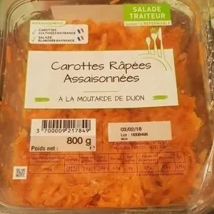 Carottes râpées assaisonnée