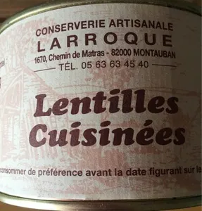 Lentilles Cuisinées