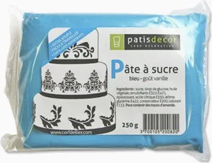 Pâte à sucre bleue