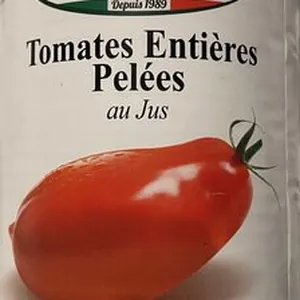 Tomates entières, pelées  au jus