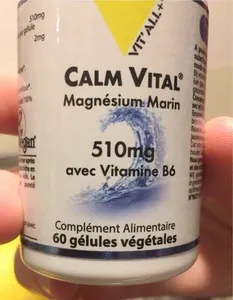 Calm Vital Magnésium Marin 510 MG - 60 Capsules - Vitall+
