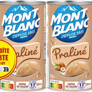MONT BLANC Crème dessert Boîte Praliné 4x570g 3+1 Offerte
