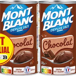 MONT BLANC Crème dessert Boîte Chocolat 4x570g Lot Familial
