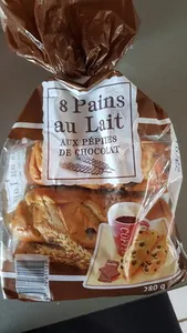 Pain au lait avec pépites de chocolat