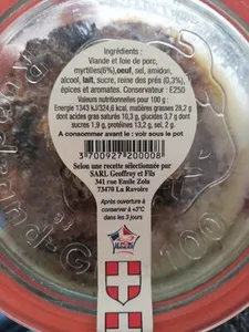 Terrine myrtilles et reine des prés