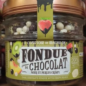 Fondue noir et perles crispy