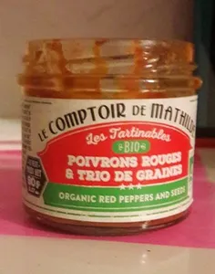 Poivrons rouges et trio de graines