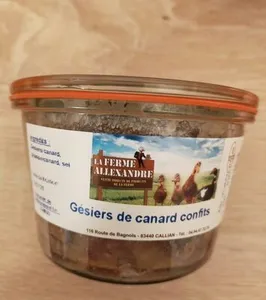 Gésiers de canard confits