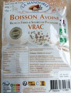 Boisson instantanée avoine